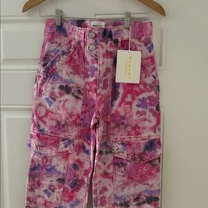 Isabel Marant Pink Tie-Dye Jeans